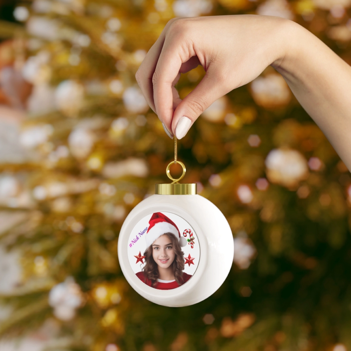 Custom Ornament, Pesonalized Ornament, Chrismas Custom Ornament,Christmas Ball Ornament (Generic brand) 32825